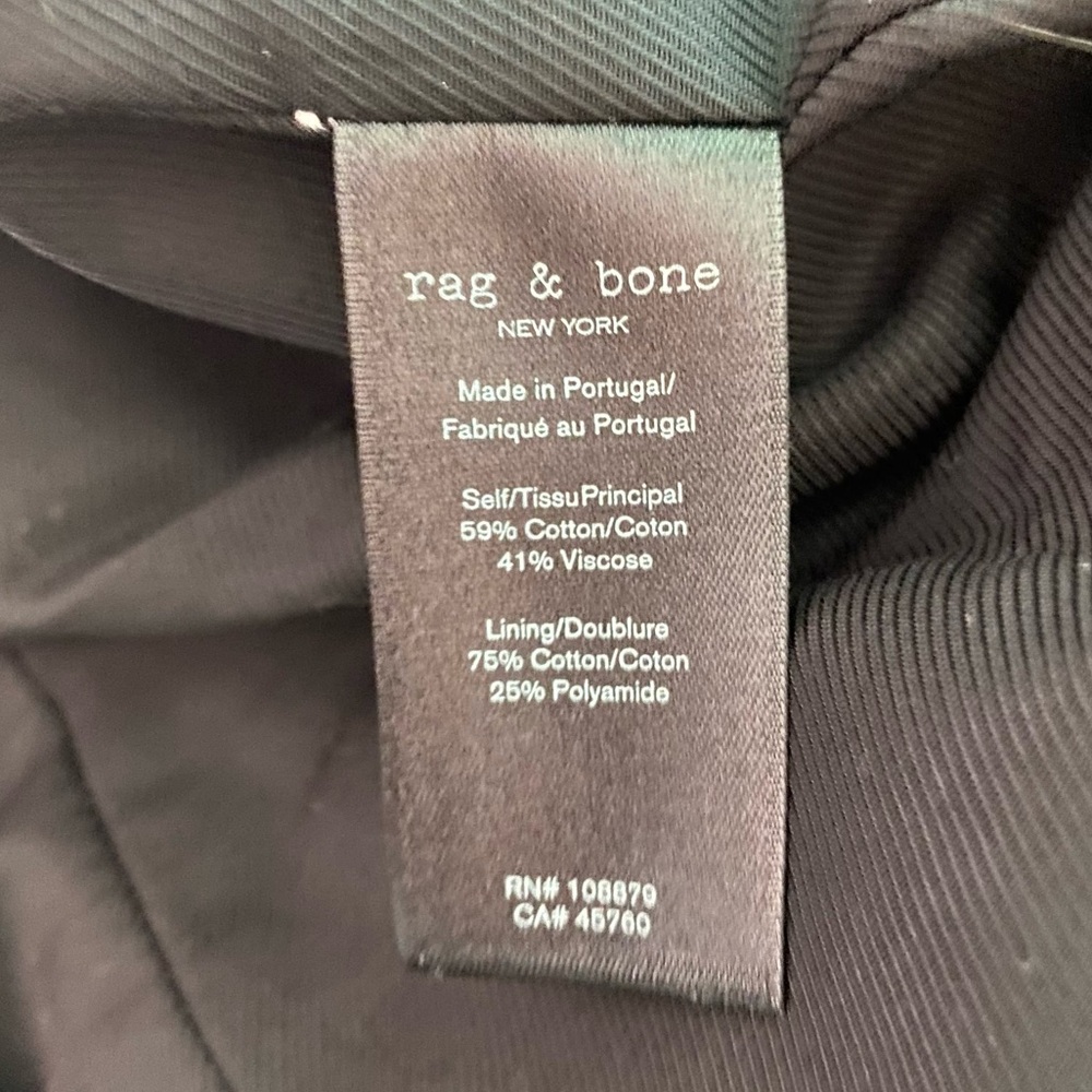 rag & bone Olive Green Velvet Military-Style Blazer - Picture 9 of 12
